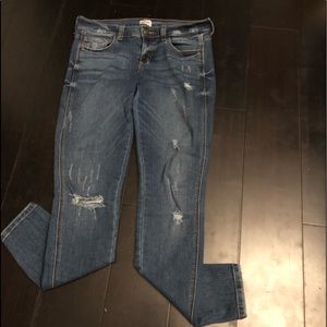 Sneak peek low rise jeans
